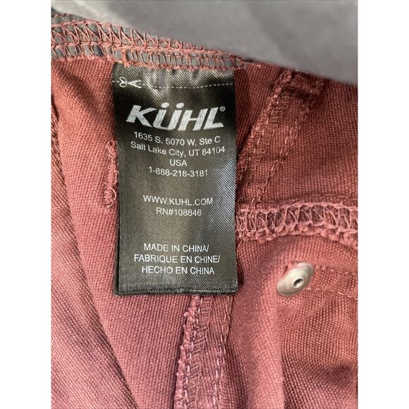 Kuhl Pants Womens Size 8 (31x29) Brooke Skinny Denim Pants Hiking Camp Burgundy - Picture 11 of 14